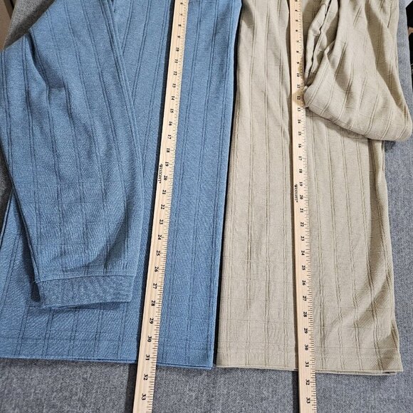 Van Heusen Polo Shirt Men XXL Lot of 2 Blue Beige LS Button Knit Normcore Casual - Picture 9 of 16